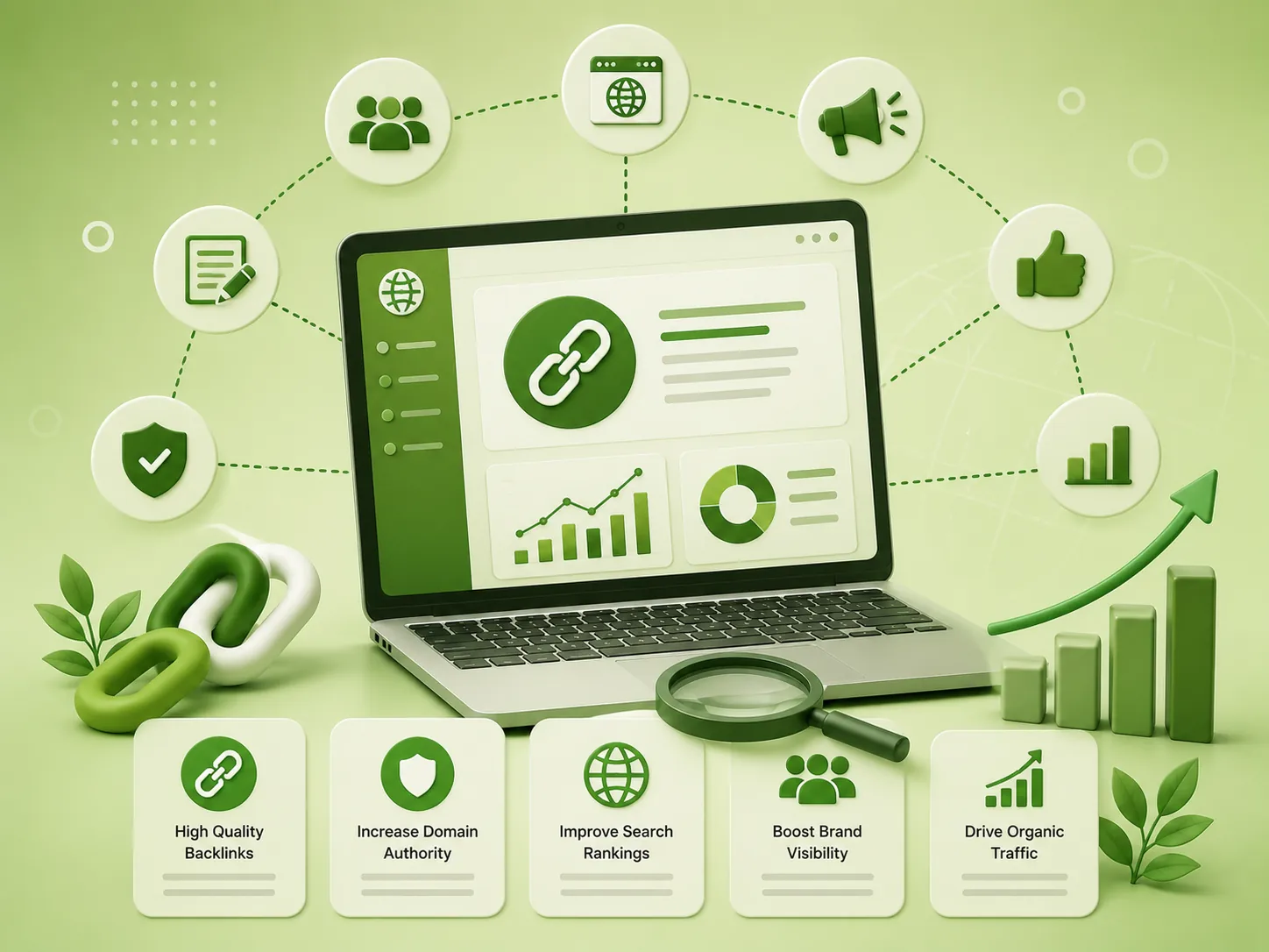 Digital marketing SEO concept illustration